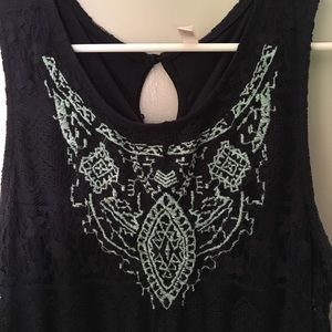 Blue lace dress